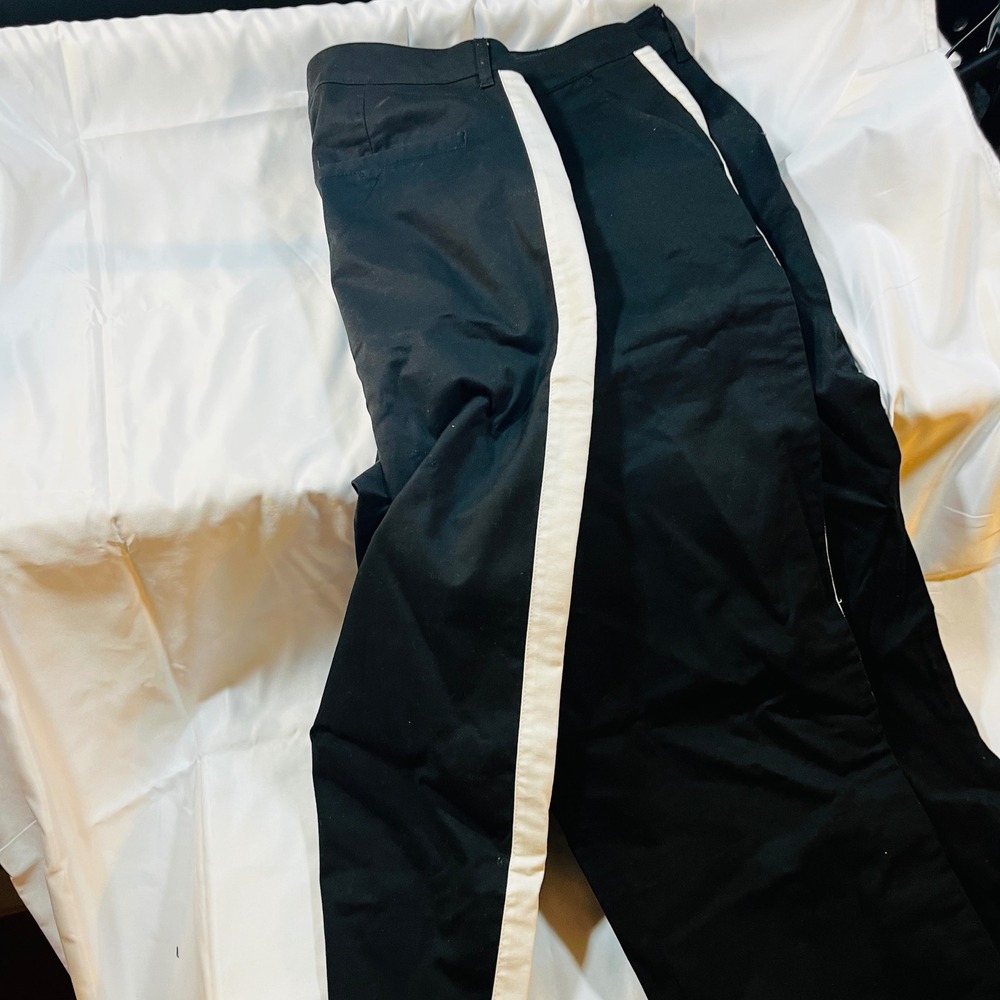 ASOS Mens Black Pants with White Stripe Sz XXL BUNDLE 2 szes 38 and 40